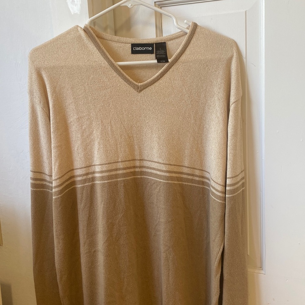 3 for $15 bundle !! Claiborne tan beige brown sweater